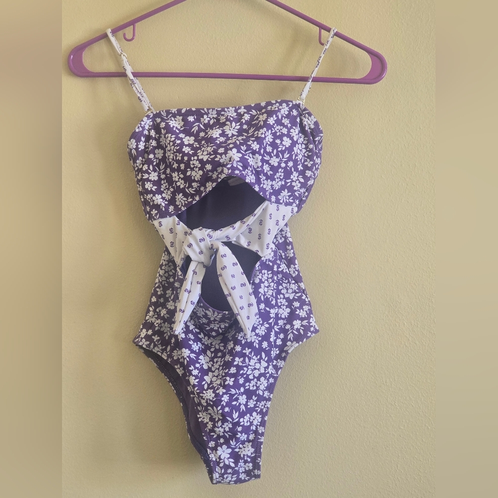 Decree Purple Floral One-Piece Swimsuit